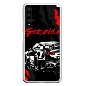 Чехол для Honor 20 с принтом NISSAN GT-R / GODZILLA в Кировске, Силикон | Область печати: задняя сторона чехла, без боковых панелей | auto | car | godzilla | gtr | nissan | nissan skyline | sport | авто | гетер | годзилла | гтр. | нисан | ниссан | ноут | скайлайн | спорт | царапины