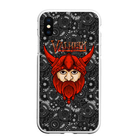 Чехол для iPhone XS Max матовый с принтом Valheim красный викинг в Кировске, Силикон | Область печати: задняя сторона чехла, без боковых панелей | Тематика изображения на принте: fantasy | mmo | valheim | valve | валхейм | вальхейм | викинги | выживалка | игра | королевская битва | ммо | ролевая игра | фэнтази