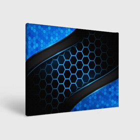 Холст прямоугольный с принтом 3D luxury blue 3Д СОТЫ и плиты в Кировске, 100% ПВХ |  | luxury | versace | vip | абстракция | версаче | вип | паттерн | роскошь | текстуры