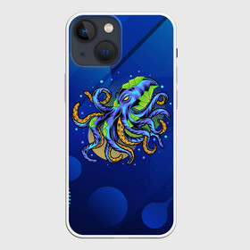 Чехол для iPhone 13 mini с принтом Красочный Осьминог в Кировске,  |  | краски | море | океан | осьминог | подводный мир | щупальцы