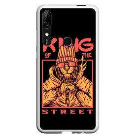 Чехол для Honor P Smart Z с принтом KING Street в Кировске, Силикон | Область печати: задняя сторона чехла, без боковых панелей | Тематика изображения на принте: animal | brutal | king | megane | of | street | the | горила | животное | зверь | король | обезьяна | реп | улиц | хипстер