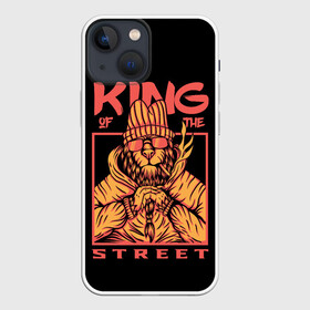 Чехол для iPhone 13 mini с принтом KING Street в Кировске,  |  | Тематика изображения на принте: animal | brutal | king | megane | of | street | the | горила | животное | зверь | король | обезьяна | реп | улиц | хипстер
