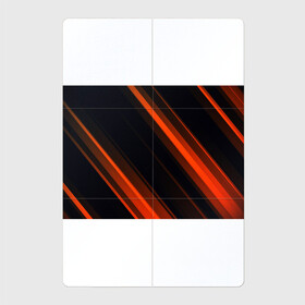 Магнитный плакат 2Х3 с принтом ORANGE Black в Кировске, Полимерный материал с магнитным слоем | 6 деталей размером 9*9 см | Тематика изображения на принте: lines | линии | оранжевое | полосы | черное