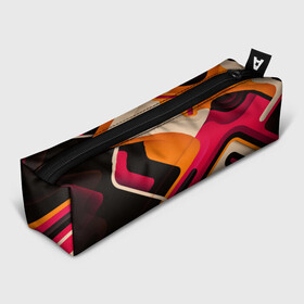 Пенал 3D с принтом Traffic в Кировске, 100% полиэстер | плотная ткань, застежка на молнии | abstract | pink | purple | vector | линии | оранжевый | розовый