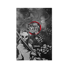 Обложка для паспорта матовая кожа с принтом The demons must die в Кировске, натуральная матовая кожа | размер 19,3 х 13,7 см; прозрачные пластиковые крепления | anime | demon slayers | аниме | клинок рассекающий демонов | манга | мультфильм | персонажи | танджиро камадо