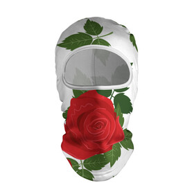 Балаклава 3D с принтом Большие розы в Кировске, 100% полиэстер, ткань с особыми свойствами — Activecool | плотность 150–180 г/м2; хорошо тянется, но при этом сохраняет форму. Закрывает шею, вокруг отверстия для глаз кайма. Единый размер | арт | белый | большие бутоны | большие розы | большой бутон | зелёный | красная роза | красные розы | красные цветы | красный | красный цветок | листок | листья | поле | поле цветов | рисунок | роза
