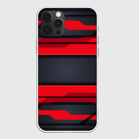 Чехол для iPhone 12 Pro с принтом Red and Black 3D abstract в Кировске, силикон | область печати: задняя сторона чехла, без боковых панелей | Тематика изображения на принте: luxury | versace | vip | абстракция | версаче | вип | паттерн | роскошь | текстуры