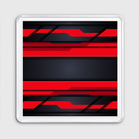 Магнит 55*55 с принтом Red and Black 3D abstract в Кировске, Пластик | Размер: 65*65 мм; Размер печати: 55*55 мм | luxury | versace | vip | абстракция | версаче | вип | паттерн | роскошь | текстуры