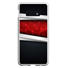 Чехол для Samsung S10E с принтом 3D Красные соты металлические в Кировске, Силикон | Область печати: задняя сторона чехла, без боковых панелей | luxury | versace | vip | абстракция | версаче | вип | паттерн | роскошь | текстуры