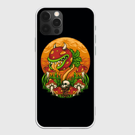 Чехол для iPhone 12 Pro Max с принтом Цветок грибы зомби в Кировске, Силикон |  | Тематика изображения на принте: zombie | гриб | зомби | луна | поганка | психоделика | череп