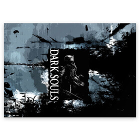 Поздравительная открытка с принтом darksouls the game в Кировске, 100% бумага | плотность бумаги 280 г/м2, матовая, на обратной стороне линовка и место для марки
 | dark souls | darksouls | tegunvte | демоны | рыцарь | средневековье | темные души