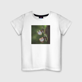 Детская футболка хлопок с принтом Кулоны в виде сердец в Кировске, 100% хлопок | круглый вырез горловины, полуприлегающий силуэт, длина до линии бедер | влюбленным | кулоны | любовь | надпись | украшения