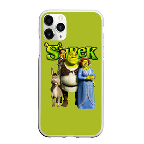 Чехол для iPhone 11 Pro матовый с принтом Шрек Shrek в Кировске, Силикон |  | cartoon | fiona | shrek | болото | детям | комедия | кот в сапогах | мультик | огр | осел | персонажи мультфильмов | тролль | фиона | шрек