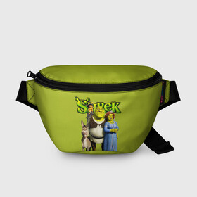 Поясная сумка 3D с принтом Шрек Shrek в Кировске, 100% полиэстер | плотная ткань, ремень с регулируемой длиной, внутри несколько карманов для мелочей, основное отделение и карман с обратной стороны сумки застегиваются на молнию | cartoon | fiona | shrek | болото | детям | комедия | кот в сапогах | мультик | огр | осел | персонажи мультфильмов | тролль | фиона | шрек