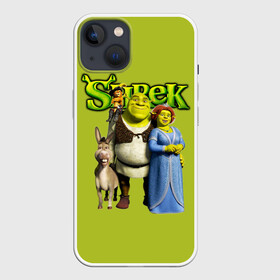 Чехол для iPhone 13 с принтом Шрек Shrek в Кировске,  |  | cartoon | fiona | shrek | болото | детям | комедия | кот в сапогах | мультик | огр | осел | персонажи мультфильмов | тролль | фиона | шрек