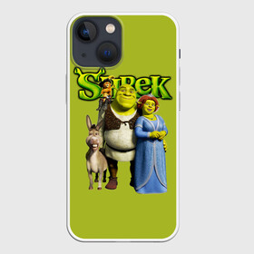 Чехол для iPhone 13 mini с принтом Шрек Shrek в Кировске,  |  | cartoon | fiona | shrek | болото | детям | комедия | кот в сапогах | мультик | огр | осел | персонажи мультфильмов | тролль | фиона | шрек