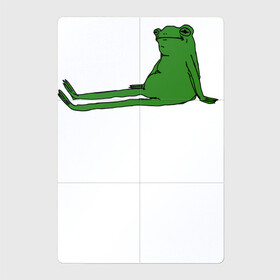 Магнитный плакат 2Х3 с принтом Лягушка приуныла в Кировске, Полимерный материал с магнитным слоем | 6 деталей размером 9*9 см | лягушка жаба тучный жаб приуныла растроиная лягух сидит