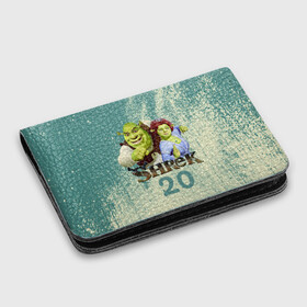 Картхолдер с принтом с принтом Shrek в Кировске, натуральная матовая кожа | размер 7,3 х 10 см; кардхолдер имеет 4 кармана для карт; | dreamworks | shrek | арт | лого | мультфильм | постер | шрек