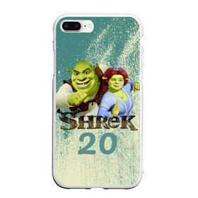 Чехол для iPhone 7Plus/8 Plus матовый с принтом Shrek в Кировске, Силикон | Область печати: задняя сторона чехла, без боковых панелей | Тематика изображения на принте: dreamworks | shrek | арт | лого | мультфильм | постер | шрек