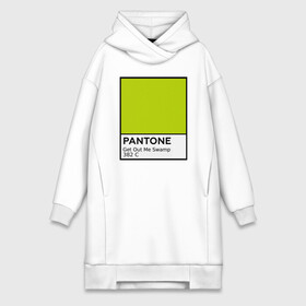 Платье-худи хлопок с принтом Pantone Shrek в Кировске,  |  | cartoon | fiona | shrek | болото | детям | комедия | кот в сапогах | мультик | огр | осел | персонажи мультфильмов | тролль | фиона | шрек