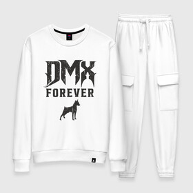 Женский костюм хлопок с принтом DMX Forever в Кировске, 100% хлопок | на свитшоте круглая горловина, мягкая резинка по низу. Брюки заужены к низу, на них два вида карманов: два 