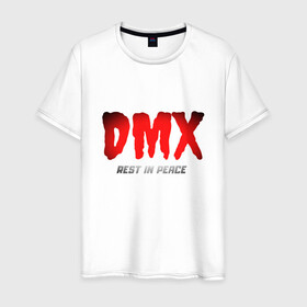 Мужская футболка хлопок с принтом DMX - Rest In Peace в Кировске, 100% хлопок | прямой крой, круглый вырез горловины, длина до линии бедер, слегка спущенное плечо. | dmx | dog | earl simmons | hip hop | music | new york | rap | rapper | rip | ruff ryders | диэмикс | музыка | нью йорк | пёс | рэп | рэпер | хипхоп | эрл симмонс