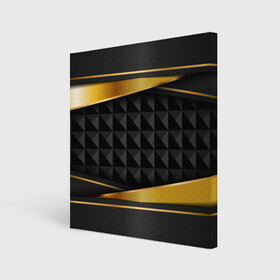 Холст квадратный с принтом 3D luxury black gold Плиты 3Д в Кировске, 100% ПВХ |  | luxury | versace | vip | абстракция | версаче | вип | паттерн | роскошь | текстуры