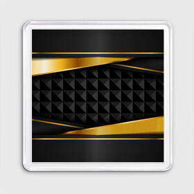 Магнит 55*55 с принтом 3D luxury black gold Плиты 3Д в Кировске, Пластик | Размер: 65*65 мм; Размер печати: 55*55 мм | luxury | versace | vip | абстракция | версаче | вип | паттерн | роскошь | текстуры