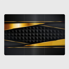 Магнитный плакат 3Х2 с принтом 3D luxury black gold Плиты 3Д в Кировске, Полимерный материал с магнитным слоем | 6 деталей размером 9*9 см | luxury | versace | vip | абстракция | версаче | вип | паттерн | роскошь | текстуры