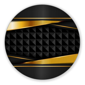 Коврик для мышки круглый с принтом 3D luxury black gold Плиты 3Д в Кировске, резина и полиэстер | круглая форма, изображение наносится на всю лицевую часть | Тематика изображения на принте: luxury | versace | vip | абстракция | версаче | вип | паттерн | роскошь | текстуры