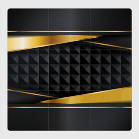 Магнитный плакат 3Х3 с принтом 3D luxury black gold Плиты 3Д в Кировске, Полимерный материал с магнитным слоем | 9 деталей размером 9*9 см | luxury | versace | vip | абстракция | версаче | вип | паттерн | роскошь | текстуры