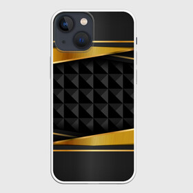 Чехол для iPhone 13 mini с принтом 3D luxury black gold Плиты 3Д в Кировске,  |  | luxury | versace | vip | абстракция | версаче | вип | паттерн | роскошь | текстуры