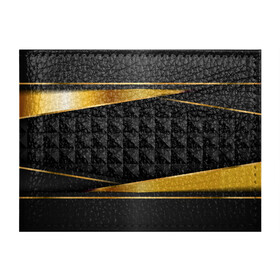 Обложка для студенческого билета с принтом 3D luxury black gold Плиты 3Д в Кировске, натуральная кожа | Размер: 11*8 см; Печать на всей внешней стороне | luxury | versace | vip | абстракция | версаче | вип | паттерн | роскошь | текстуры