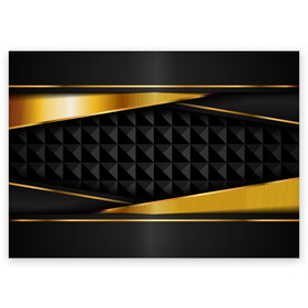 Поздравительная открытка с принтом 3D luxury black gold Плиты 3Д в Кировске, 100% бумага | плотность бумаги 280 г/м2, матовая, на обратной стороне линовка и место для марки
 | luxury | versace | vip | абстракция | версаче | вип | паттерн | роскошь | текстуры