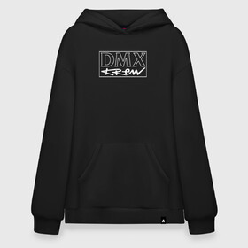 Худи SuperOversize хлопок с принтом DMX | Logo (Z) в Кировске, 70% хлопок, 30% полиэстер, мягкий начес внутри | карман-кенгуру, эластичная резинка на манжетах и по нижней кромке, двухслойный капюшон
 | dark man x | dmx | earl simmons | hip hop | rap | реп | репер | рэп | хип хоп | эрл симмонс