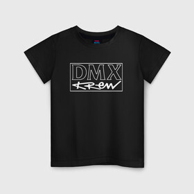 Детская футболка хлопок с принтом DMX | Logo (Z) в Кировске, 100% хлопок | круглый вырез горловины, полуприлегающий силуэт, длина до линии бедер | Тематика изображения на принте: dark man x | dmx | earl simmons | hip hop | rap | реп | репер | рэп | хип хоп | эрл симмонс