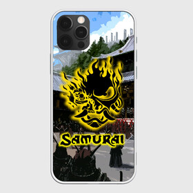 Чехол для iPhone 12 Pro с принтом SAMURAI & CYBERPUNK 2077 в Кировске, силикон | область печати: задняя сторона чехла, без боковых панелей | 2077 | cd projekt red | cyberpunk | cyberpunk 2077 | game | samurai | арт | будущее | видеоигра | игра | киберпанк | киберпанк 2077 | киборг | киборги