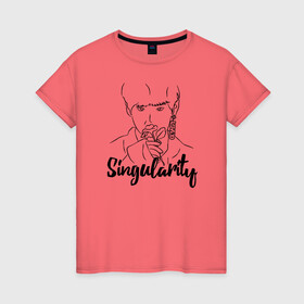 Женская футболка хлопок с принтом БТС, BTS, Singularity в Кировске, 100% хлопок | прямой крой, круглый вырез горловины, длина до линии бедер, слегка спущенное плечо | bangtan | boys | bts | singularity | бангтан | бойс | бтс | ким тэхен | сингулярити