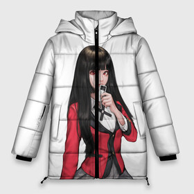 Женская зимняя куртка Oversize с принтом Jabami Yumeko (Kakegurui) в Кировске, верх — 100% полиэстер; подкладка — 100% полиэстер; утеплитель — 100% полиэстер | длина ниже бедра, силуэт Оверсайз. Есть воротник-стойка, отстегивающийся капюшон и ветрозащитная планка. 

Боковые карманы с листочкой на кнопках и внутренний карман на молнии | ahegao | girl | girls | jabami | japan | kakegurui | senpai | waifu | yumeko | азарт | аниме | ахегао | безумный | вайфу | девушка | джабами | игра | карта | карты | манга | семпай | сенпай | тян | тяночка | юмэко | япония