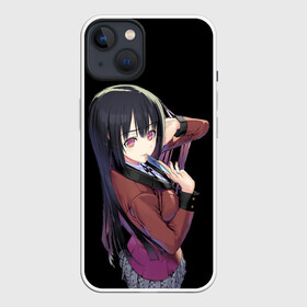 Чехол для iPhone 13 с принтом Yumeko в Кировске,  |  | ahegao | girl | girls | jabami | japan | kakegurui | senpai | waifu | yumeko | азарт | аниме | ахегао | безумный | вайфу | девушка | джабами | игра | карта | карты | манга | семпай | сенпай | тян | тяночка | юмэко | япония