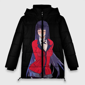 Женская зимняя куртка Oversize с принтом Jabami Yumeko Kakegurui в Кировске, верх — 100% полиэстер; подкладка — 100% полиэстер; утеплитель — 100% полиэстер | длина ниже бедра, силуэт Оверсайз. Есть воротник-стойка, отстегивающийся капюшон и ветрозащитная планка. 

Боковые карманы с листочкой на кнопках и внутренний карман на молнии | ahegao | girl | girls | jabami | japan | kakegurui | senpai | waifu | yumeko | азарт | аниме | ахегао | безумный | вайфу | девушка | джабами | игра | карта | карты | манга | семпай | сенпай | тян | тяночка | юмэко | япония