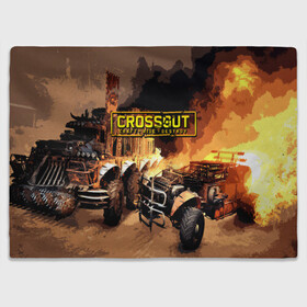 Плед 3D с принтом Crossout Online в Кировске, 100% полиэстер | закругленные углы, все края обработаны. Ткань не мнется и не растягивается | Тематика изображения на принте: action | crossout | online | tegunvte | выживание | экшен