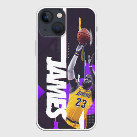 Чехол для iPhone 13 mini с принтом Леброн в Кировске,  |  | basketball | lakers | lebron | media | nba | toplanding | баскетболл | леброн | лейкерс | лого баскетбольных клубов | лос анджелес | нба