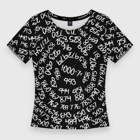Женская футболка 3D Slim с принтом 1000 7 в Кировске,  |  | anime | ken kaneki | manga | tokyo ghoul | аниме | арифметика | канеки | кен | манга | математика | минус | пример | семь | токийский гуль | тысяча
