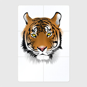 Магнитный плакат 2Х3 с принтом Тигр в Кировске, Полимерный материал с магнитным слоем | 6 деталей размером 9*9 см | animal | cheetah | forest animal | hunter | tiger | wild animal | гепард | дикое животное | животное | лесное животное | охотник | тигр