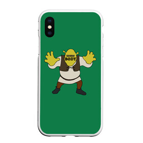 Чехол для iPhone XS Max матовый с принтом Shrek. Somebody в Кировске, Силикон | Область печати: задняя сторона чехла, без боковых панелей | Тематика изображения на принте: donkey | fiona | gonna | is | life | love | me | once | roll | shrek | somebody | the | told | world | артур | в | гарольд | дракон | жизнь | кот | лорд | любовь | мем | мерлин | огр | осел | пиноккио | пряник | сапогах | фаркуад | фиона | чарм