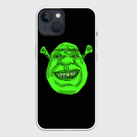 Чехол для iPhone 13 с принтом Shreks Face в Кировске,  |  | donkey | fiona | gonna | is | life | love | me | once | roll | shrek | somebody | the | told | world | артур | в | гарольд | дракон | жизнь | кот | лорд | любовь | мем | мерлин | огр | осел | пиноккио | пряник | сапогах | фаркуад | фиона | чарм