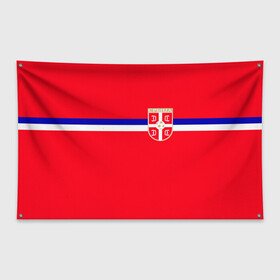 Флаг-баннер с принтом Сборная Сербии. в Кировске, 100% полиэстер | размер 67 х 109 см, плотность ткани — 95 г/м2; по краям флага есть четыре люверса для крепления | дзюба | лига наций | последние новости | россия | сборная россии | сербия | сербия россия | сербия россия обзор | спорт | футбол | черчесов
