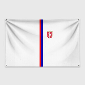 Флаг-баннер с принтом Сборная Сербии в Кировске, 100% полиэстер | размер 67 х 109 см, плотность ткани — 95 г/м2; по краям флага есть четыре люверса для крепления | дзюба | лига наций | последние новости | россия | сборная россии | сербия | сербия россия | сербия россия обзор | спорт | футбол | черчесов