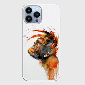 Чехол для iPhone 13 Pro Max с принтом Орангутанг в Кировске,  |  | Тематика изображения на принте: африка | море | обезьянка | отпуск | пальма | юг